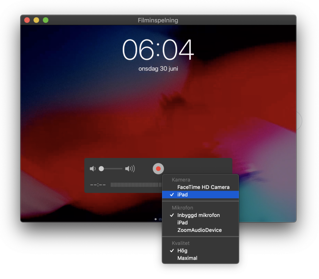 Dela skärmen på din iPhone och iPad till din Mac